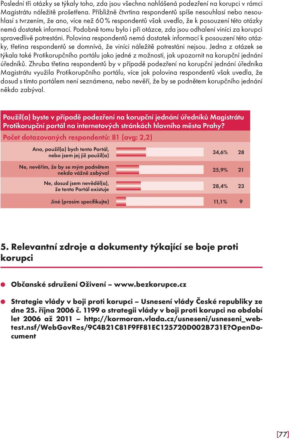 Podobně tomu bylo i při otázce, zda jsou odhalení viníci za korupci spravedlivě potrestáni.