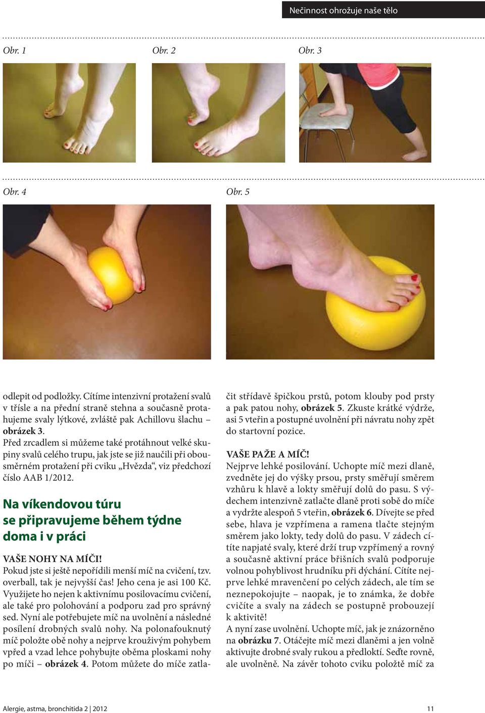 Před zrcadlem si můžeme také protáhnout velké skupiny svalů celého trupu, jak jste se již naučili při obousměrném protažení při cviku Hvězda, viz předchozí číslo AAB 1/2012.