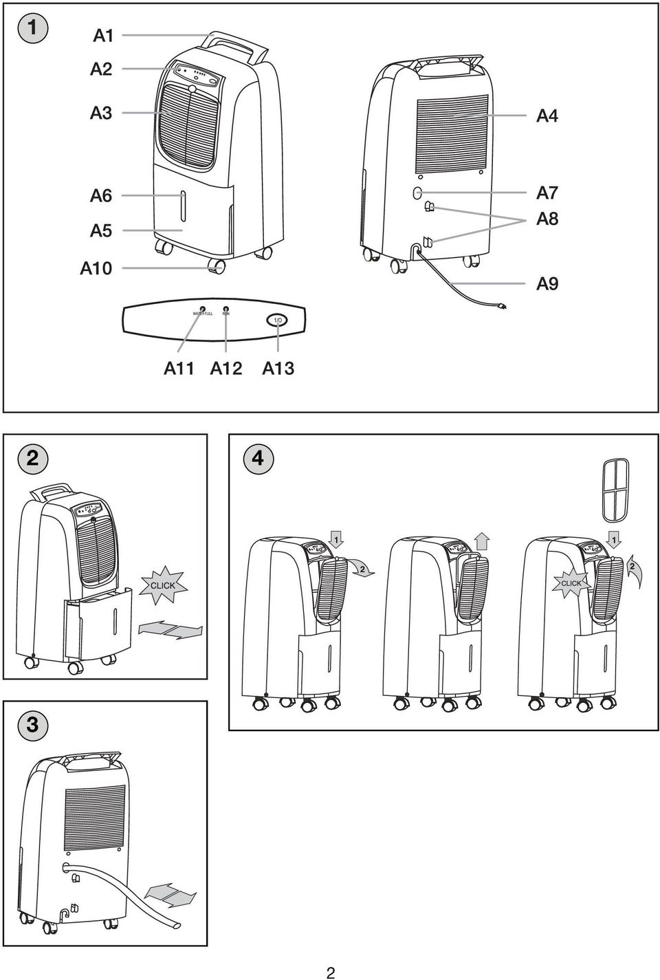 MODE DRY CON T 1/O POW ER W ET COZY M OD E DRY CON