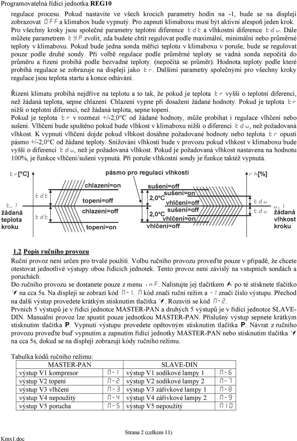 Dále můžete parametrem typ zvolit, zda budete chtít regulovat podle maximální, minimální nebo průměrné teploty v klimaboxu.