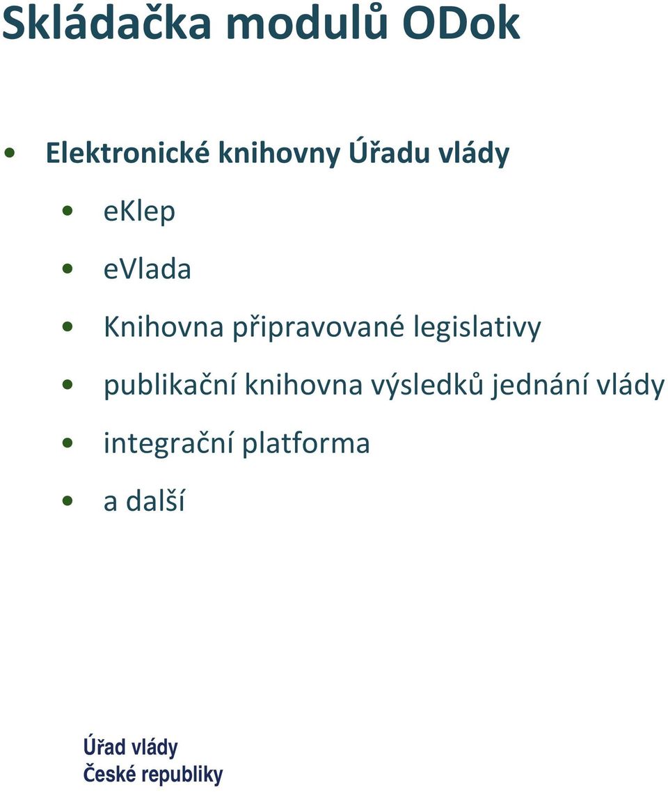 připravované legislativy publikační