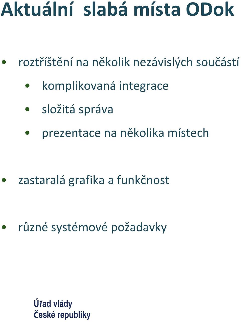 složitá správa prezentace na několika místech