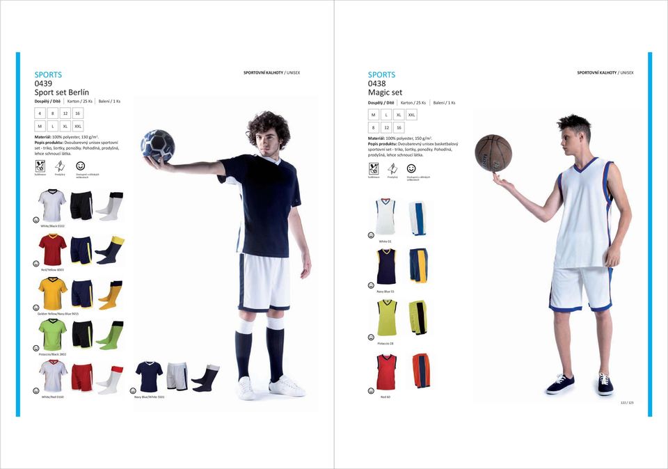 Popis produktu: Dvoubarevný unisex basketbalový sportovní set - triko, šortky, ponožky. Pohodlná, prodyšná, lehce schnoucí látka.