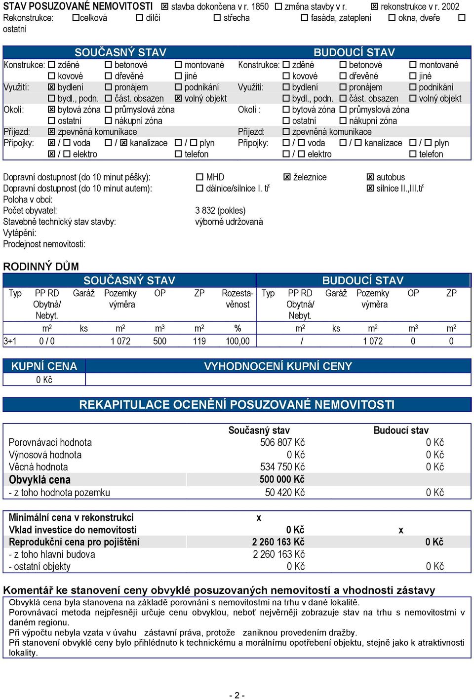 kovové dřevěné jiné Využití: bydlení pronájem podnikání Využití: bydlení pronájem podnikání bydl., podn. část.