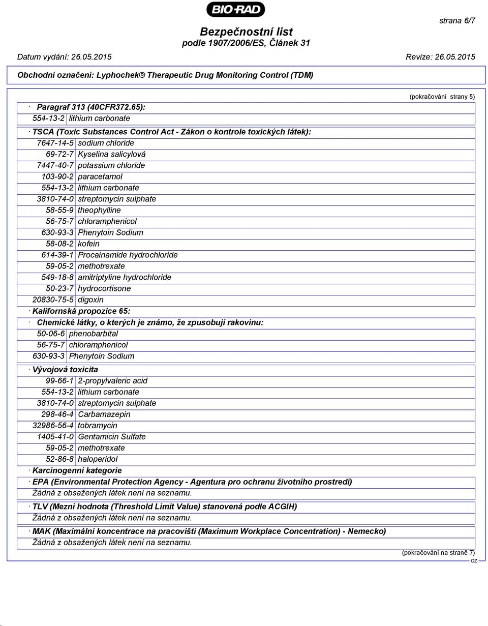 paracetamol 554-13-2 lithium carbonate 3810-74-0 streptomycin sulphate 58-55-9 theophylline 56-75-7 chloramphenicol 630-93-3 Phenytoin Sodium 58-08-2 kofein 614-39-1 Procainamide hydrochloride