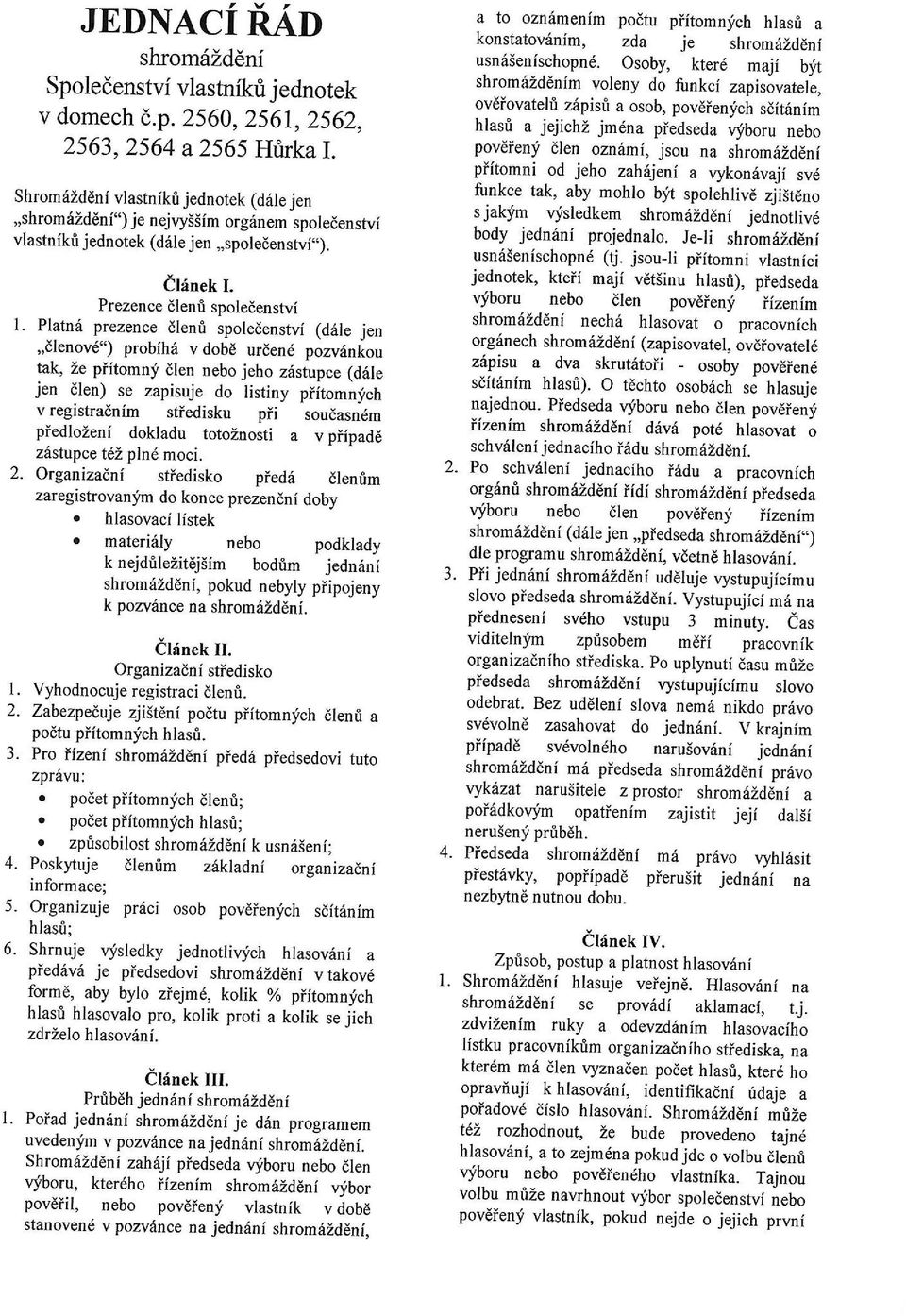 Prezence dlenri spoleden stvi l.