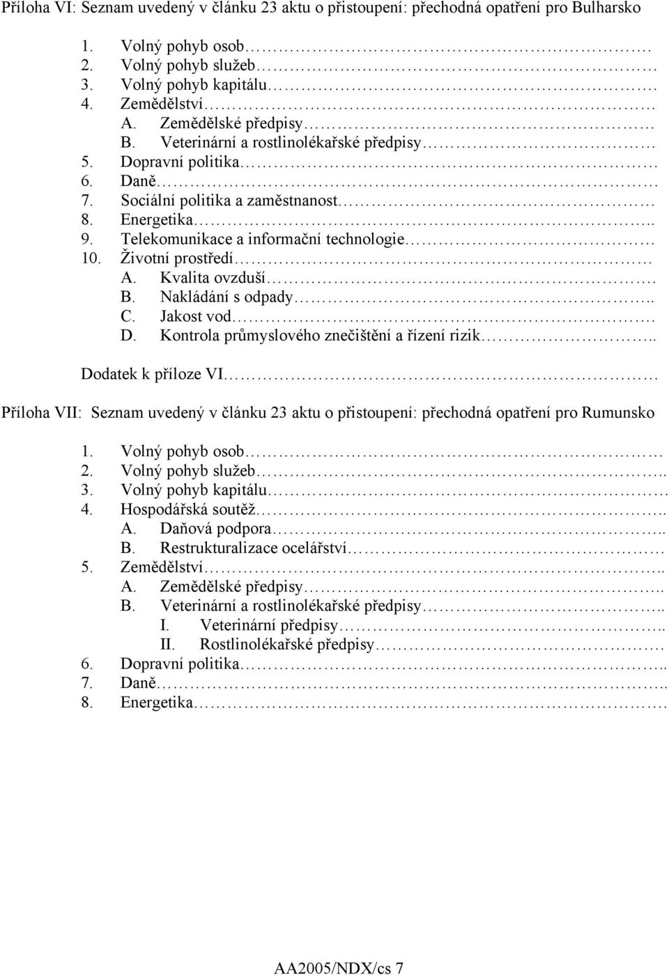 Kvalita ovzduší. B. Nakládání s odpady.. C. Jakost vod. D. Kontrola průmyslového znečištění a řízení rizik.