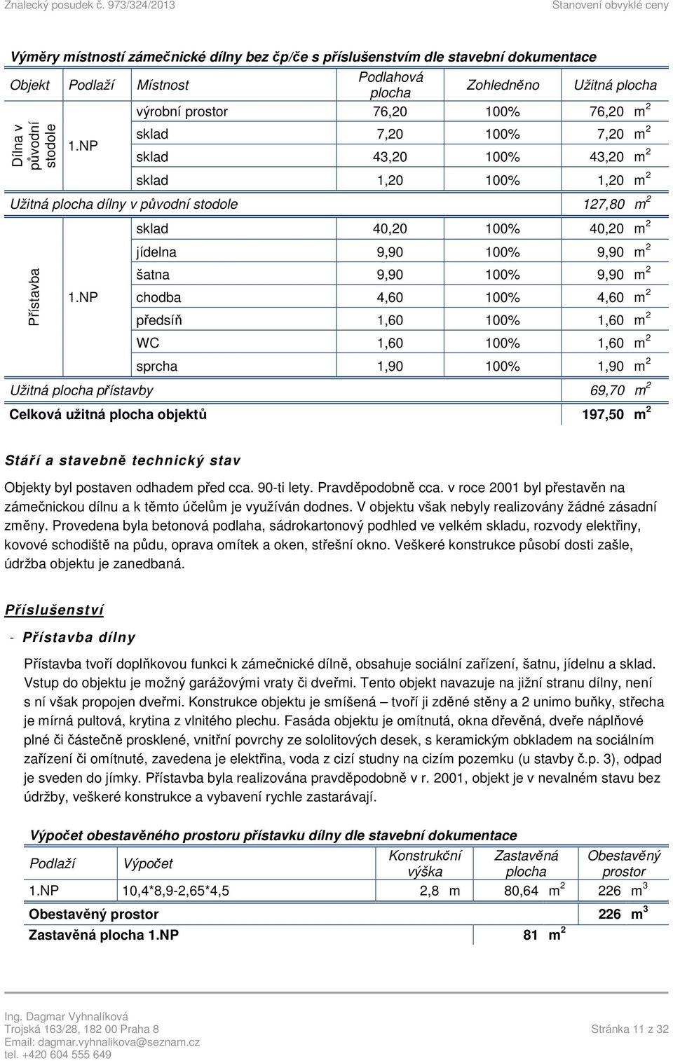 NP sklad 40,20 100% 40,20 m 2 jídelna 9,90 100% 9,90 m 2 šatna 9,90 100% 9,90 m 2 chodba 4,60 100% 4,60 m 2 předsíň 1,60 100% 1,60 m 2 WC 1,60 100% 1,60 m 2 sprcha 1,90 100% 1,90 m 2 Užitná plocha