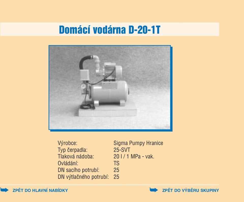 nádoba: 20 l / 1 MPa vak.