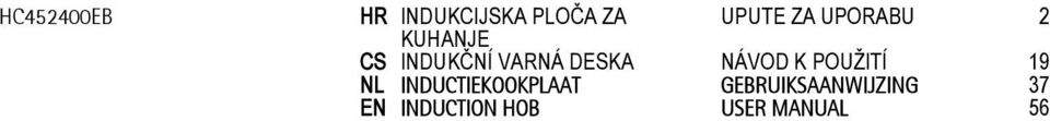 NÁVOD K POUŽITÍ 19 NL INDUCTIEKOOKPLAAT