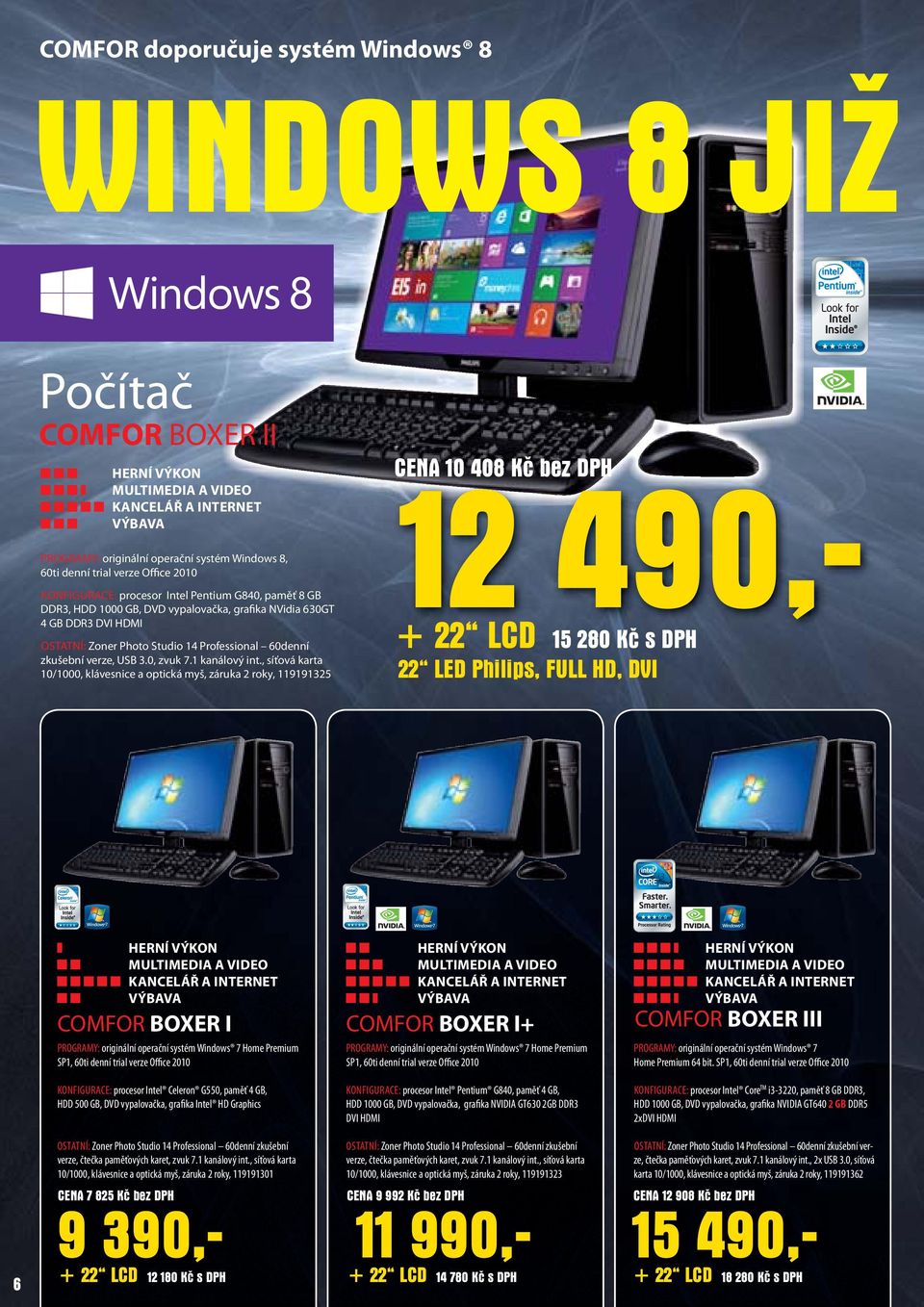 zkušební verze, USB 3.0, zvuk 7.1 kanálový int.