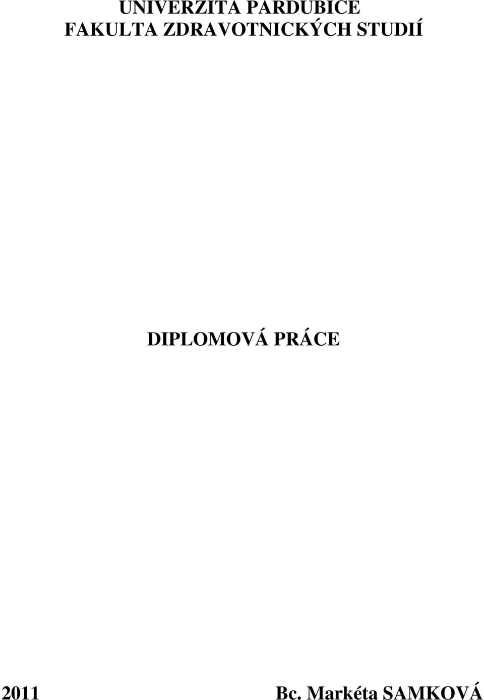 STUDIÍ DIPLOMOVÁ PRÁCE