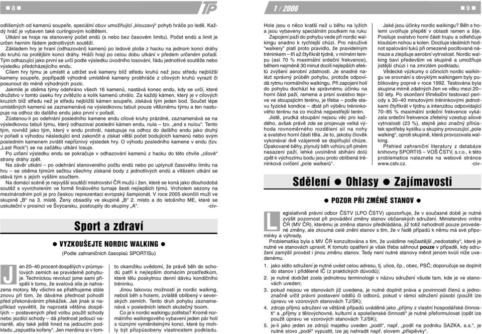 Základem hry je hraní (odhazování) kamenù po ledové ploše z hacku na jednom konci dráhy do kruhù na protìjším konci dráhy. Hráèi hrají po celou dobu utkání v pøedem urèeném poøadí.