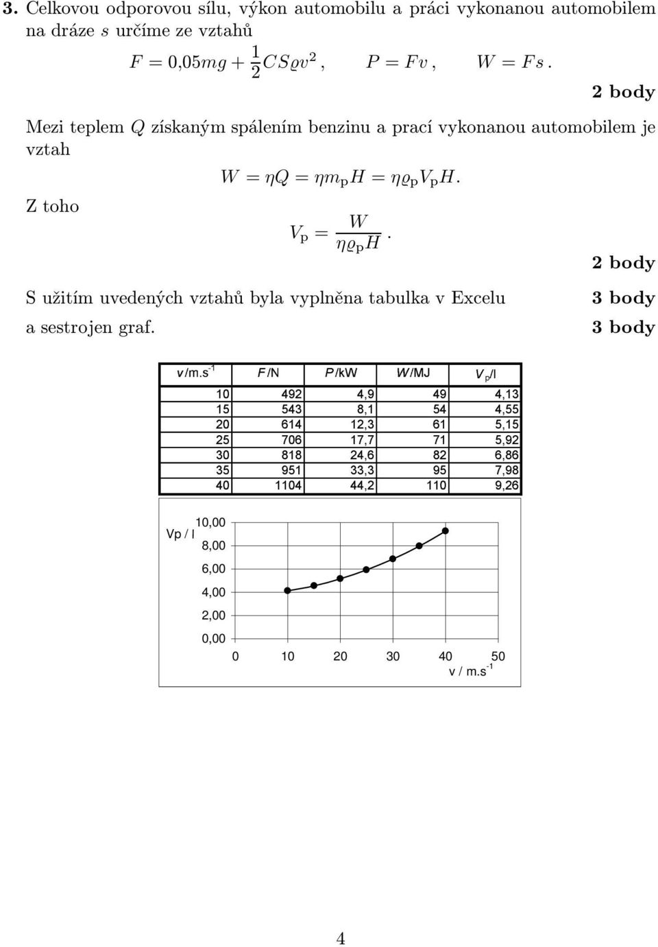 automobilem je vztah Ztoho W= ηq=ηm p H= η pv p H V p = W η ph S užitím uvedených vztahů byla