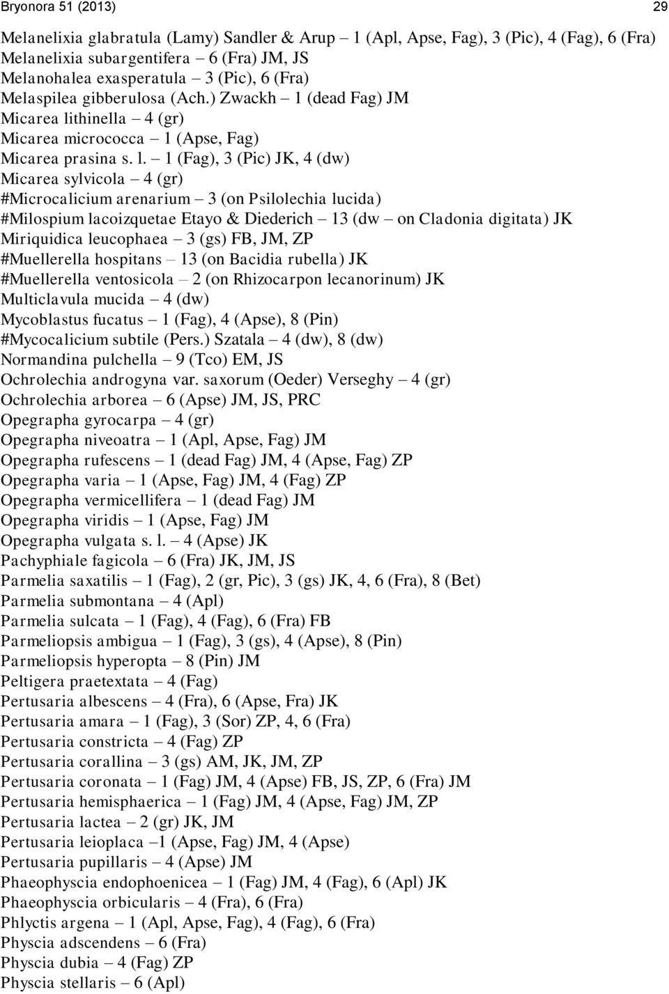 thinella 4 (gr) Micarea micrococca 1 (Apse, Fag) Micarea prasina s. l.