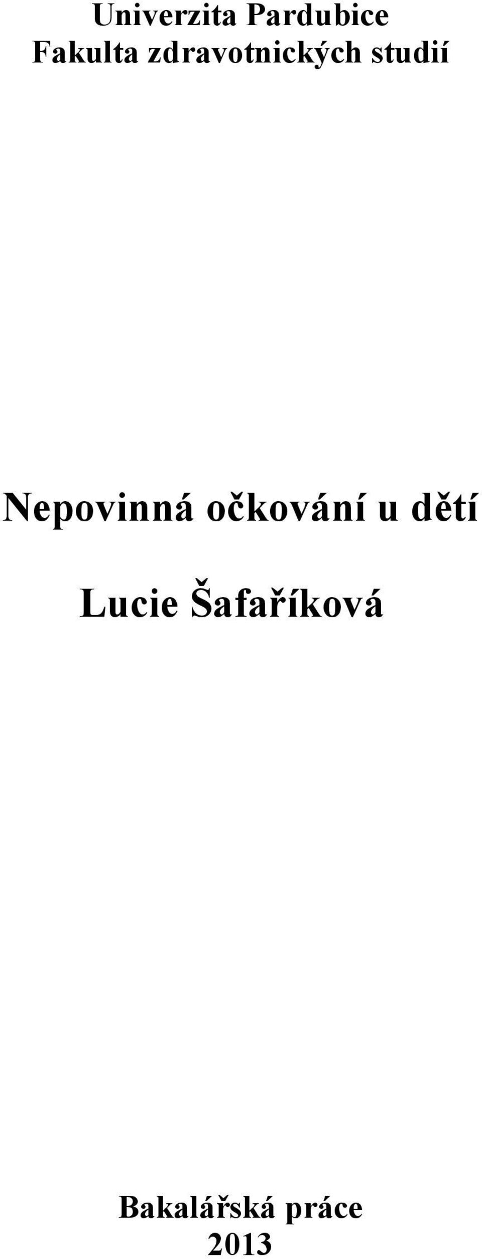 Nepovinná očkování u dětí