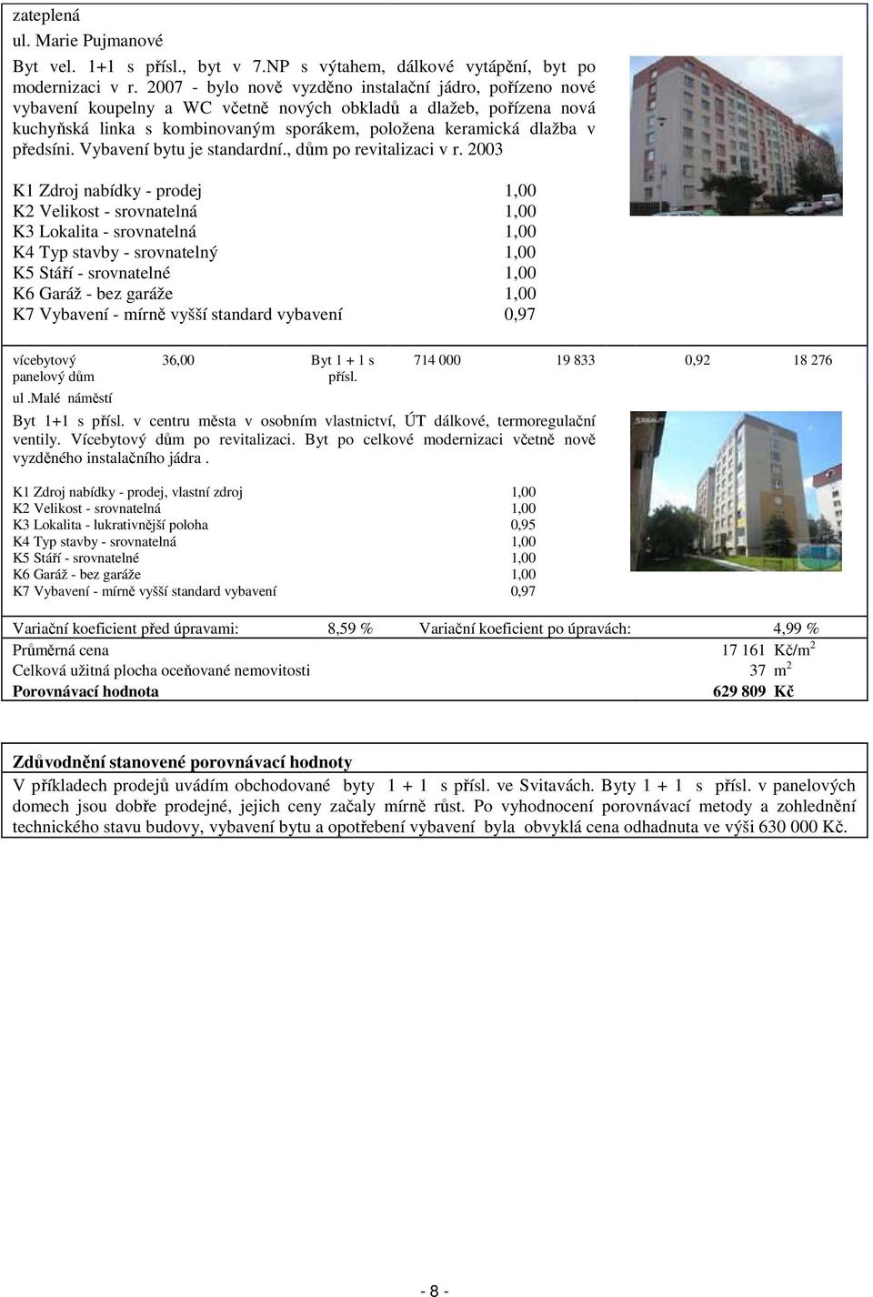 předsíni. Vybavení bytu je standardní., dům po revitalizaci v r.