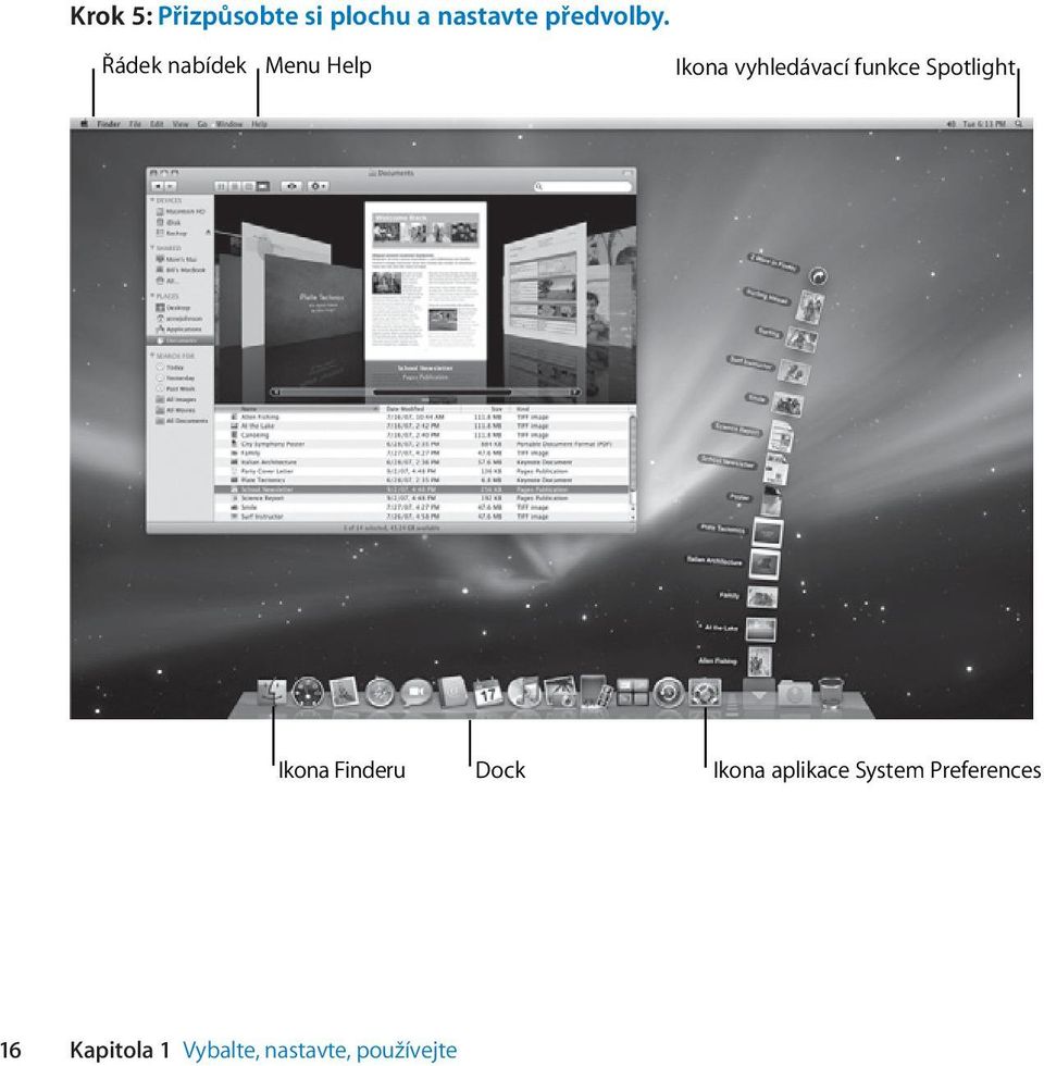 Spotlight Ikona Finderu Dock Ikona aplikace System