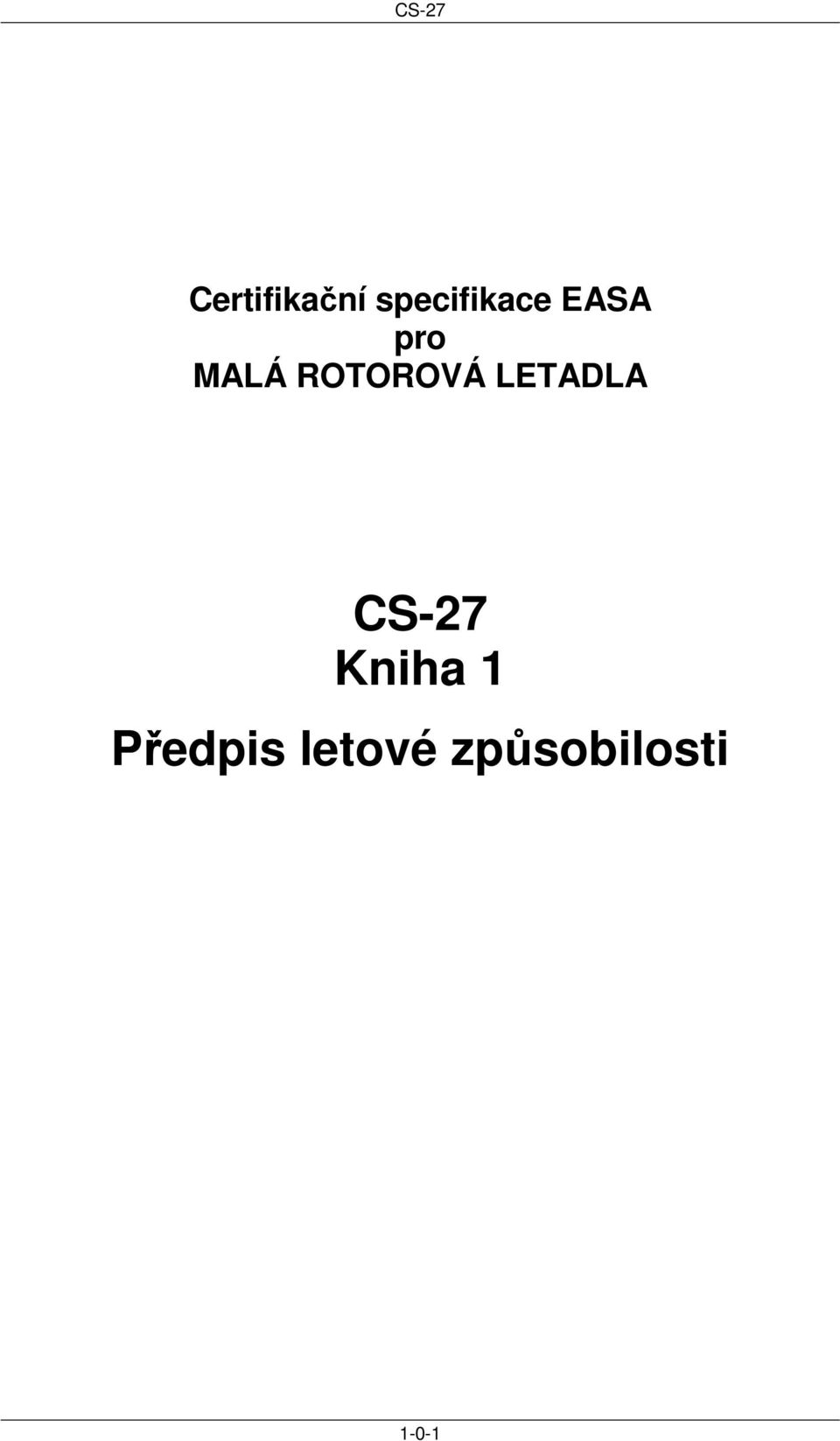 LETADLA CS-27 Kniha 1