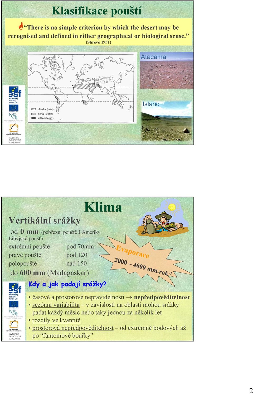 nad 150 do 600 mm (Madagaskar). Klima Kdy a jak padají srážky?