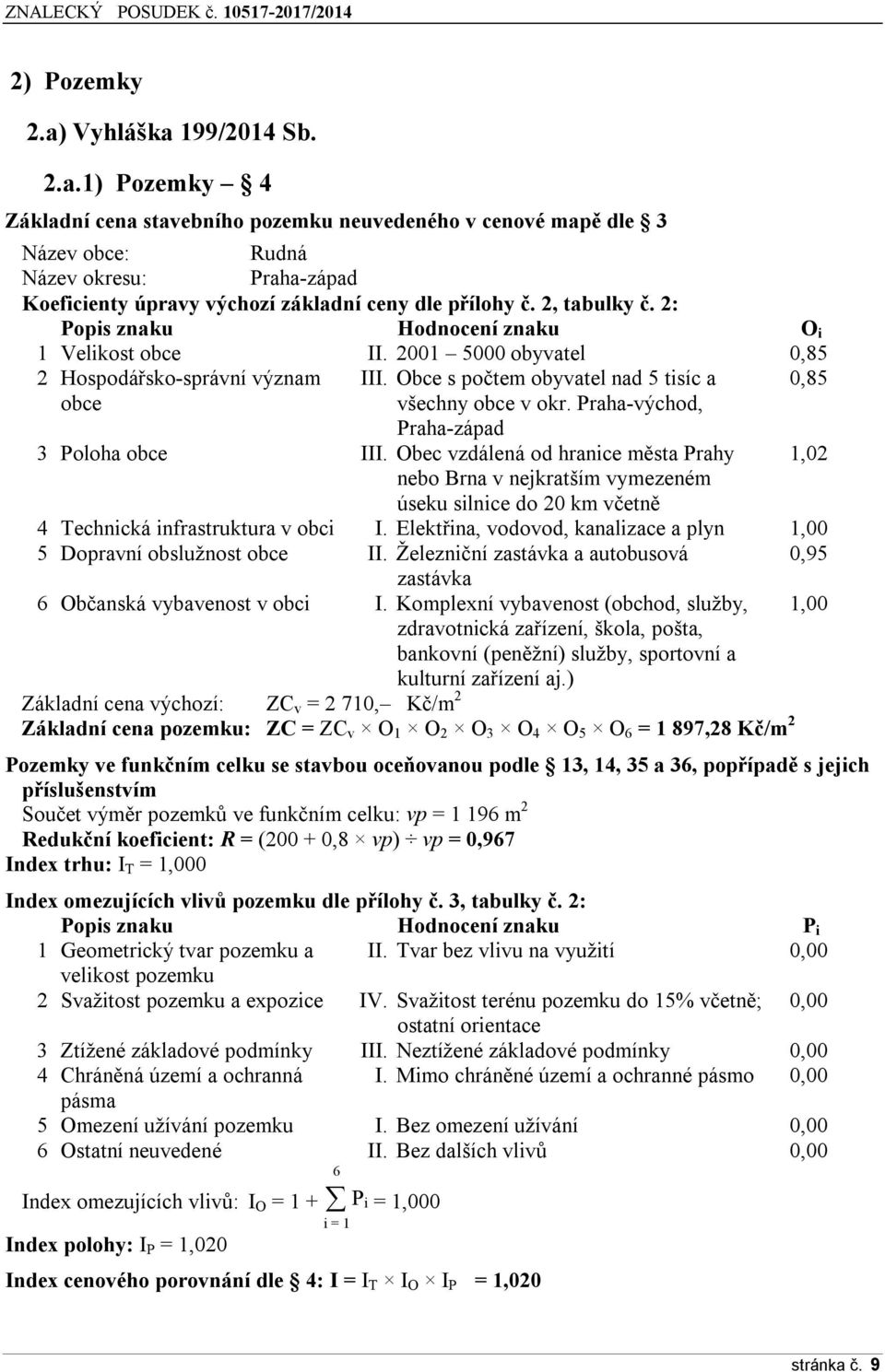 Praha-východ, Praha-západ 3 Poloha obce III. Obec vzdálená od hranice města Prahy 1,02 nebo Brna v nejkratším vymezeném úseku silnice do 20 km včetně 4 Technická infrastruktura v obci I.