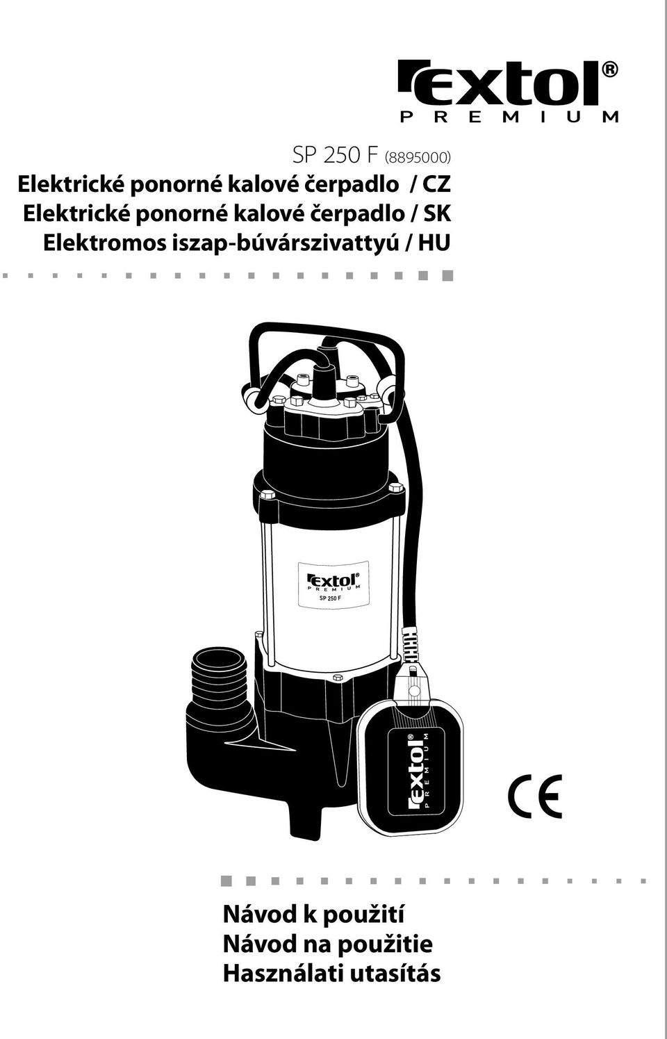 čerpadlo / Elektromos iszap-búvárszivattyú /