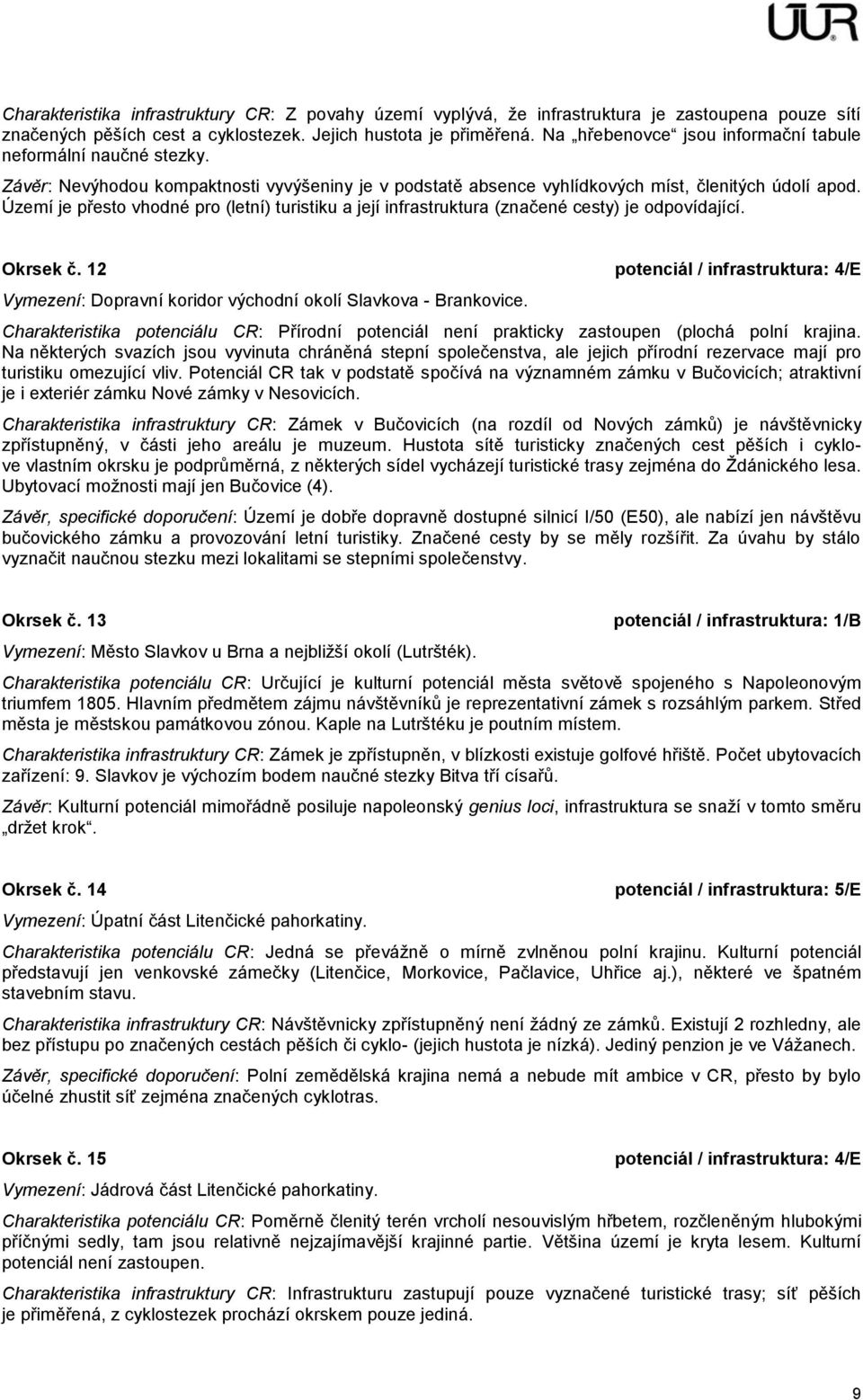 Území je přesto vhodné pro (letní) turistiku a její infrastruktura (značené cesty) je odpovídající. Okrsek č.