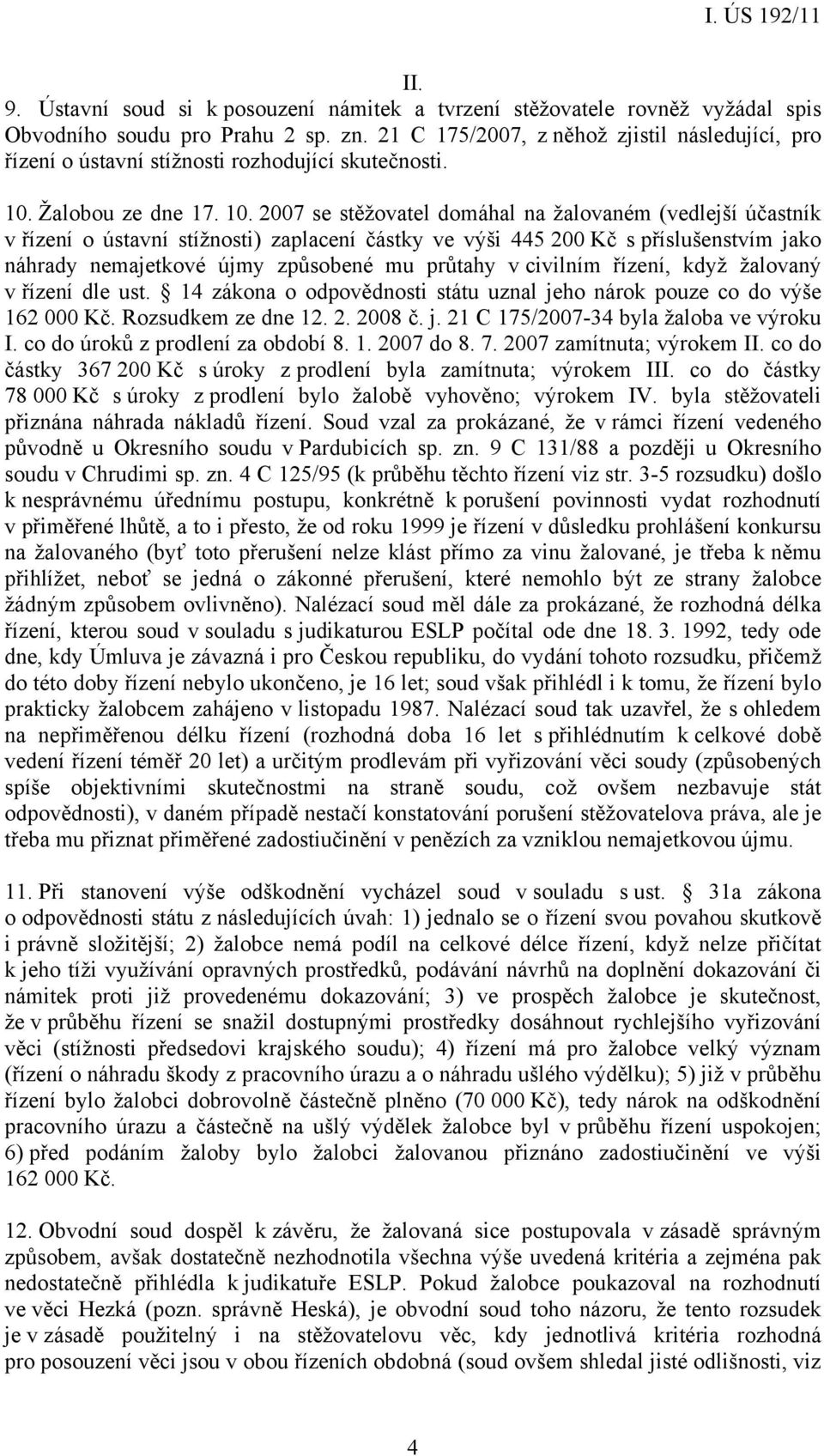 Žalobou ze dne 17. 10.