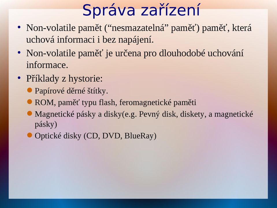 Příklady z hystorie: Papírové děrné štítky.