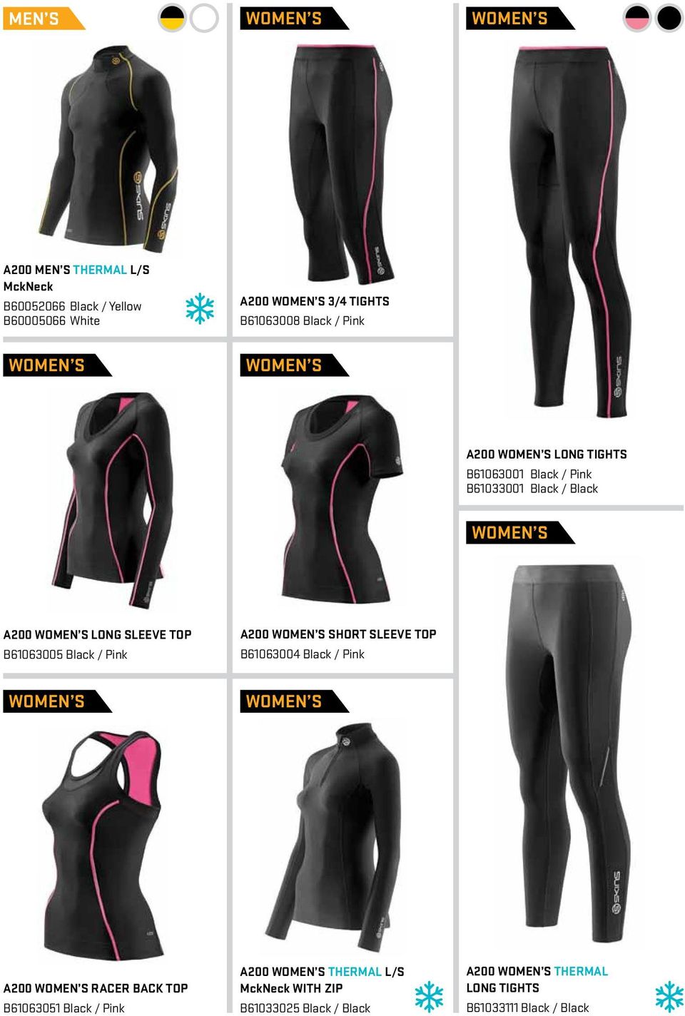 Black / Pink A200 SHORT SLEEVE TOP B61063004 Black / Pink A200 RACER BACK TOP B61063051 Black / Pink