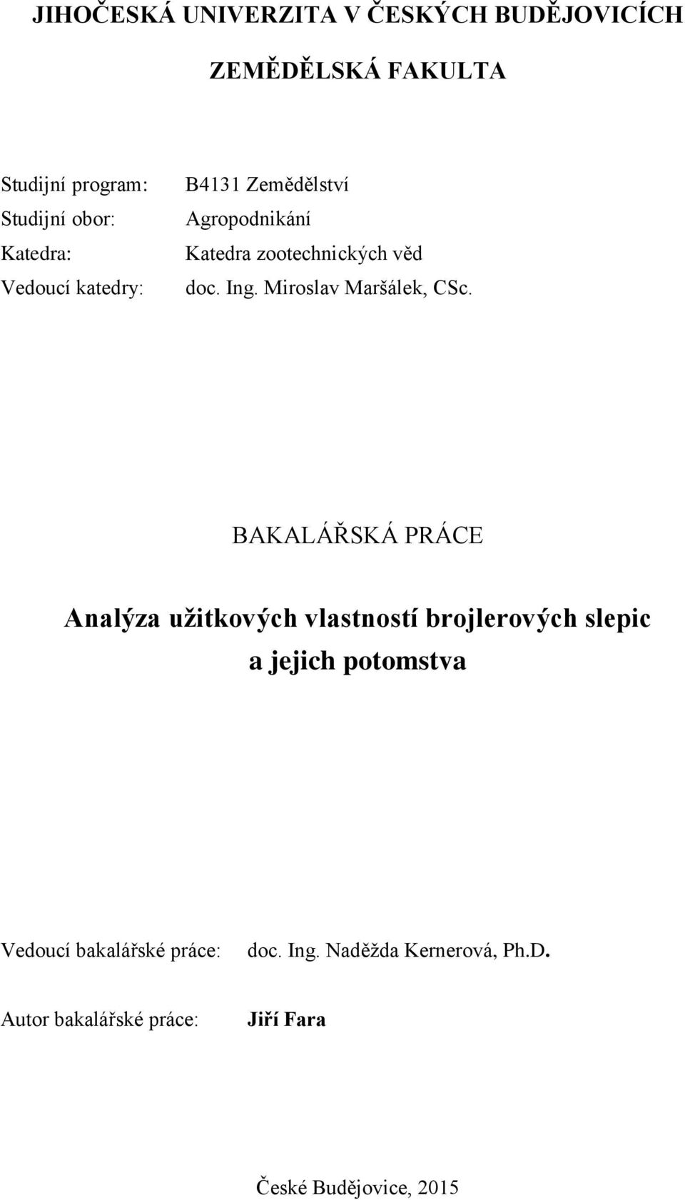 Miroslav Maršálek, CSc.