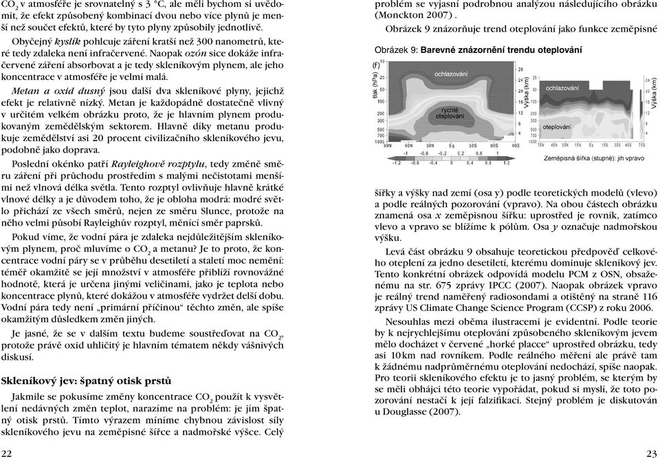 Naopak ozón sice dokáže infračervené záření absorbovat a je tedy skleníkovým plynem, ale jeho koncentrace v atmosféře je velmi malá.