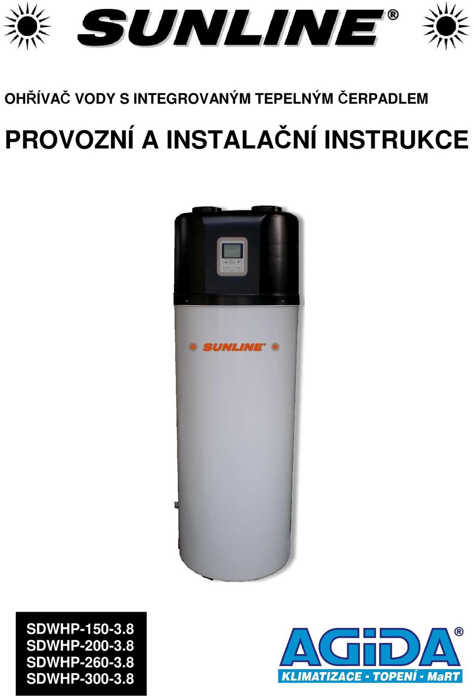 INSTALAČNÍ INSTRUKCE SDWHP-150-3.