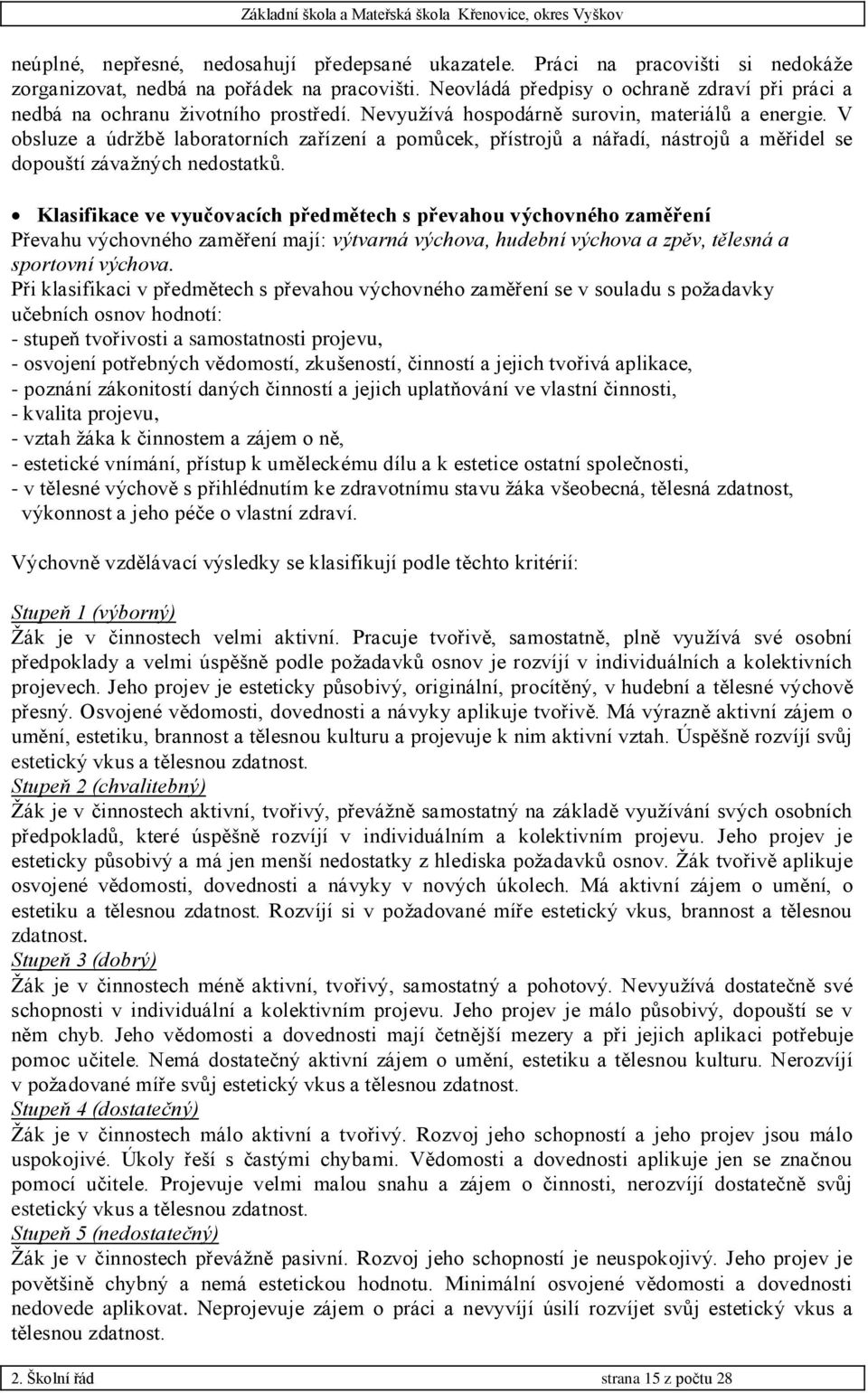 V obsluze a údržbě laboratorních zařízení a pomůcek, přístrojů a nářadí, nástrojů a měřidel se dopouští závažných nedostatků.