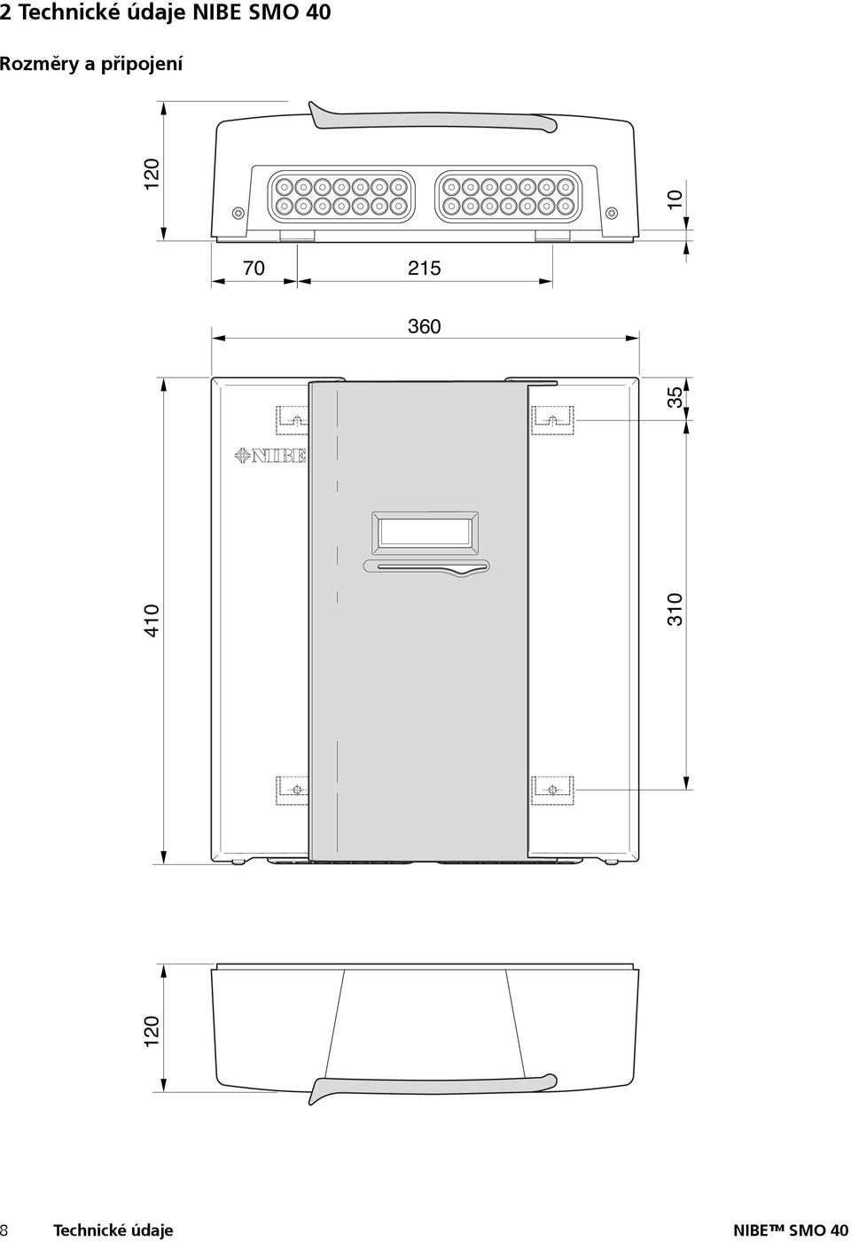 Rozměryapřipojení 120 10 70 215 360 410 310