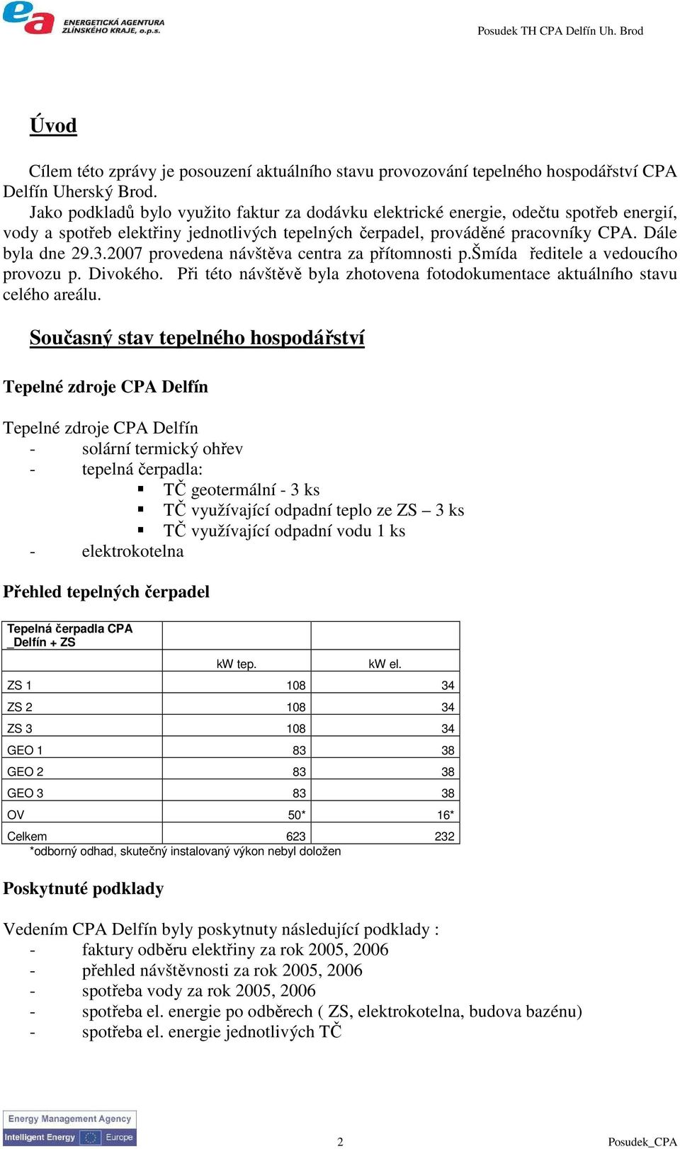 2007 provedena návštěva centra za přítomnosti p.šmída ředitele a vedoucího provozu p. Divokého. Při této návštěvě byla zhotovena fotodokumentace aktuálního stavu celého areálu.