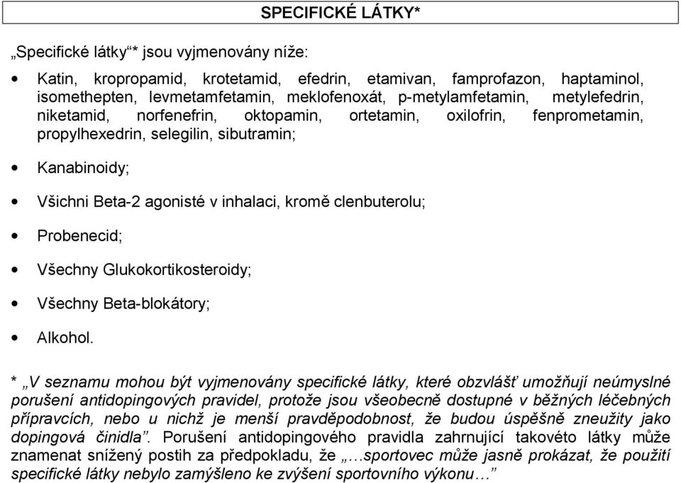 Probenecid; Všechny Glukokortikosteroidy; Všechny Beta-blokátory; Alkohol.