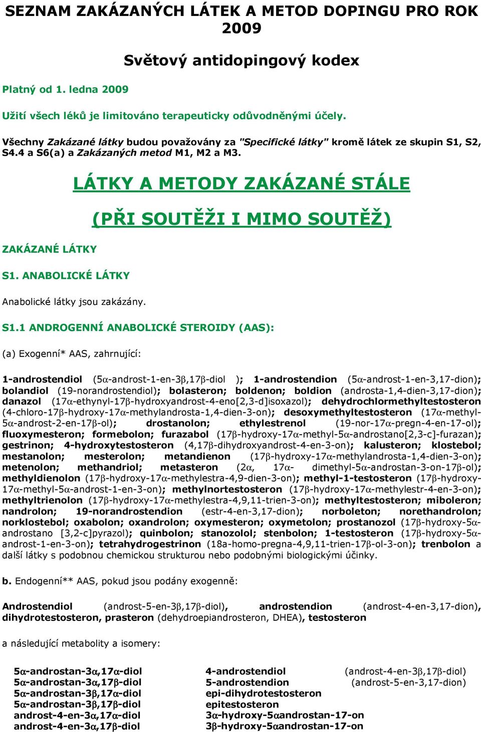 ZAKÁZANÉ LÁTKY LÁTKY A METODY ZAKÁZANÉ STÁLE (PŘI SOUTĚŽI I MIMO SOUTĚŽ) S1.
