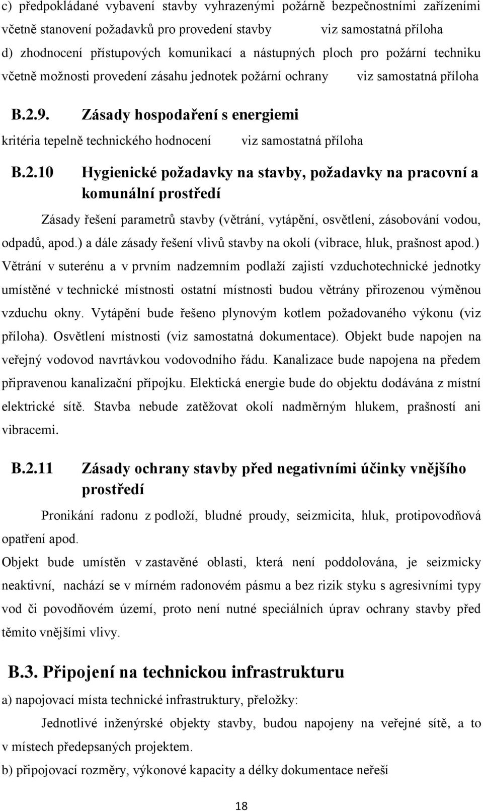 9. Zásady hospodaření s energiemi kritéria tepelně technického hodnocení B.2.