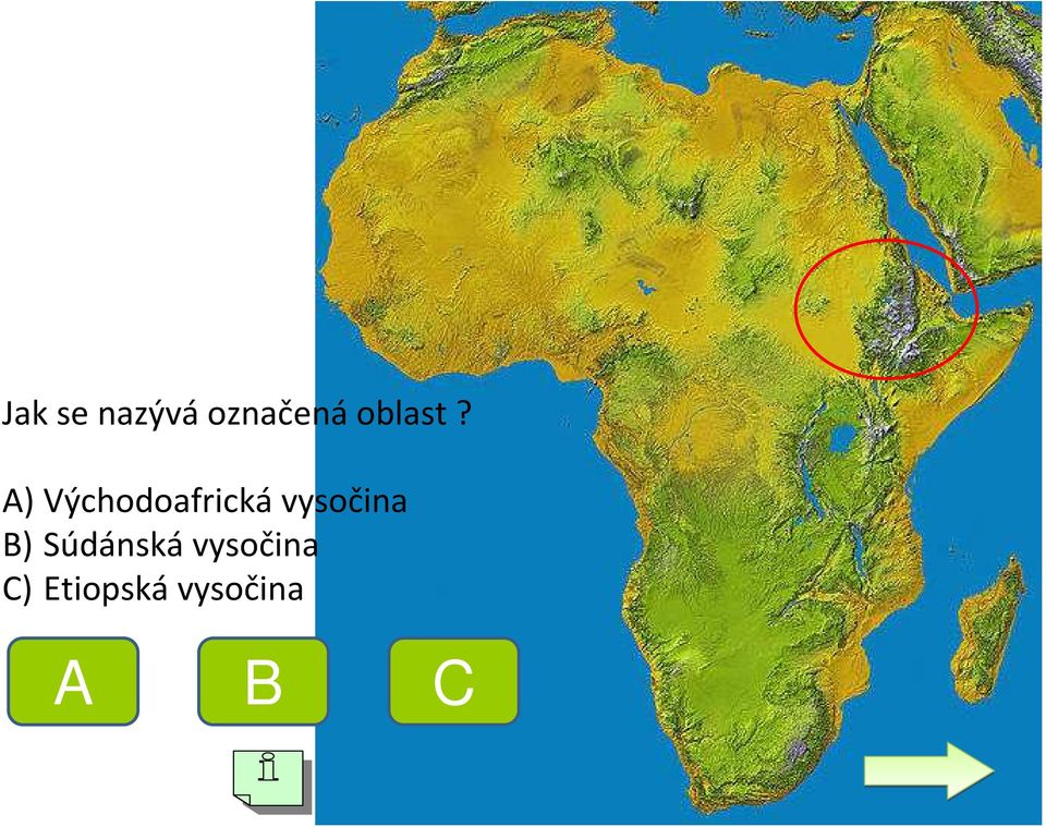 A) Východoafrická vysočina