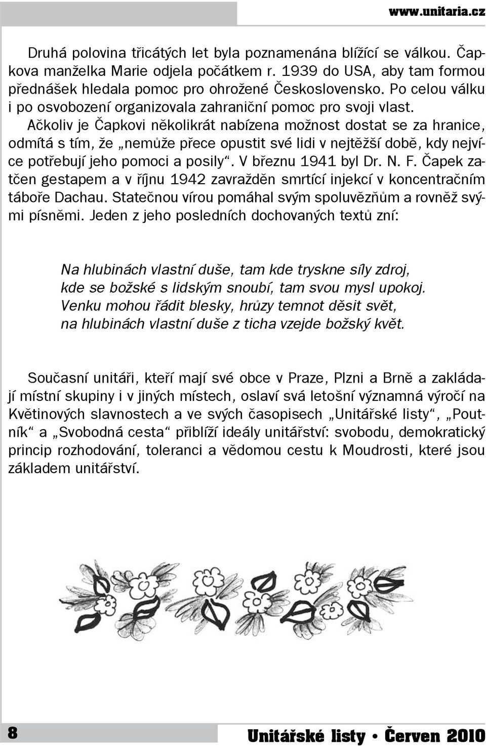 Obsah Unitářských listů ČERVEN PDF Stažení zdarma