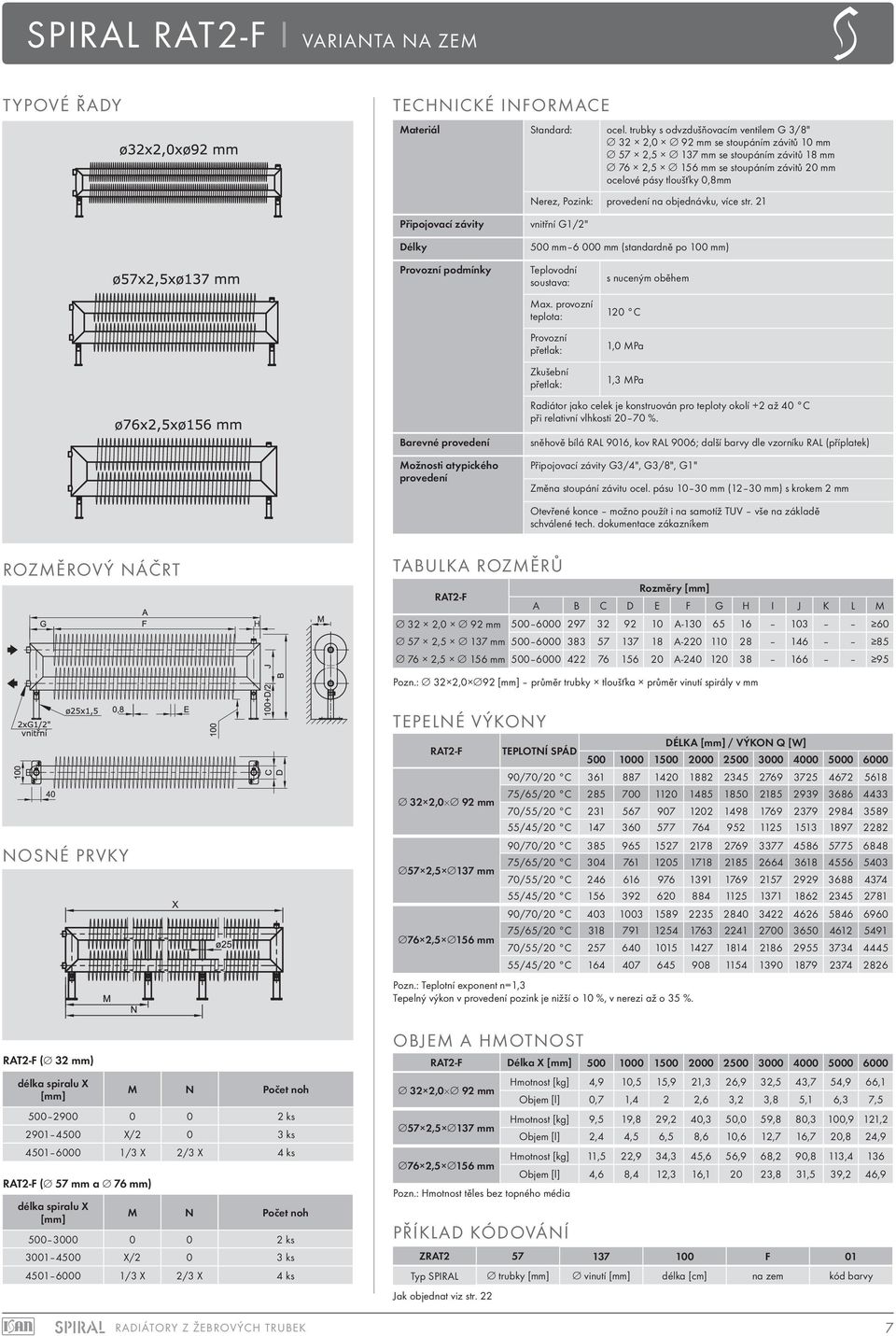 : 32 2,0 92 průměr trubky tloušťka průměr vinutí spirály v mm RAT2-F DÉLKA / VÝKON Q [W] 90/70/20 C 361 887 1420 1882 2345 2769 3725 4672 5618 75/65/20 C 285 700 1120 1485 1850 2185 2939 3686 4433