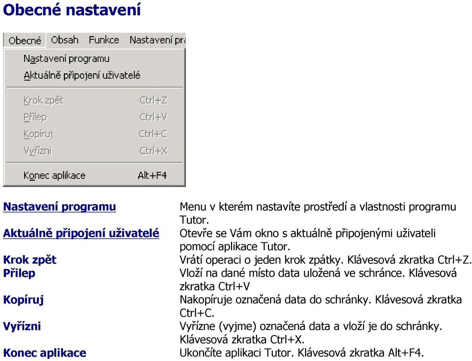 Vrátí operaci o jeden krok zpátky. Klávesová zkratka Ctrl+Z. Vloží na dané místo data uložená ve schránce.