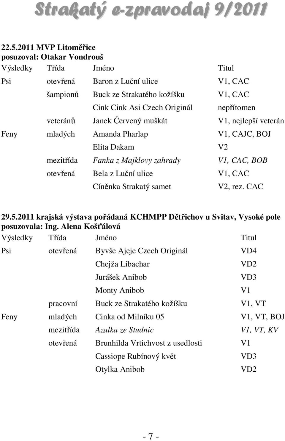 Cíněnka Strakatý samet V2 V2, rez. CAC 29.5.2011 krajská výstava pořádaná KCHMPP Dětřichov u Svitav, Vysoké pole posuzovala: Ing.