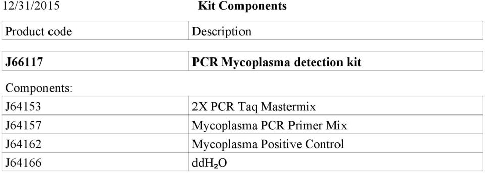 PCR Mycoplasma detection kit 2X PCR Taq Mastermix