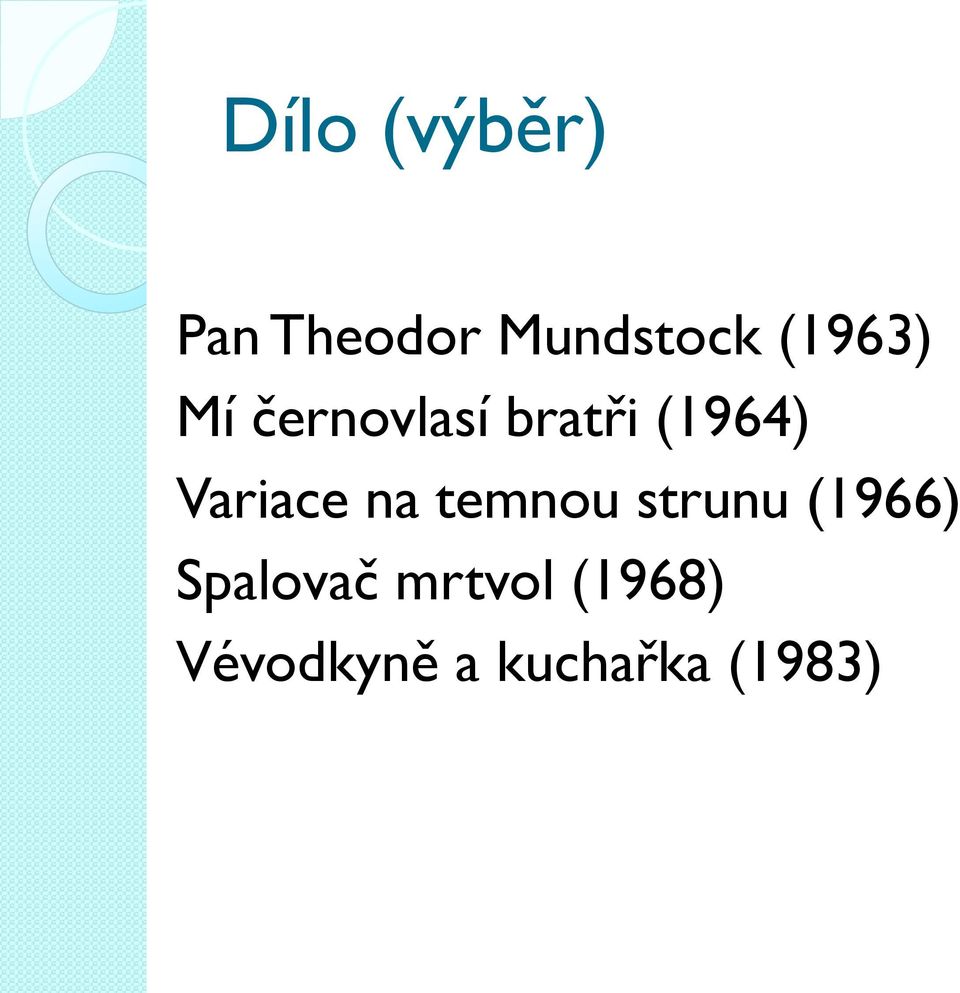 Variace na temnou strunu (1966)