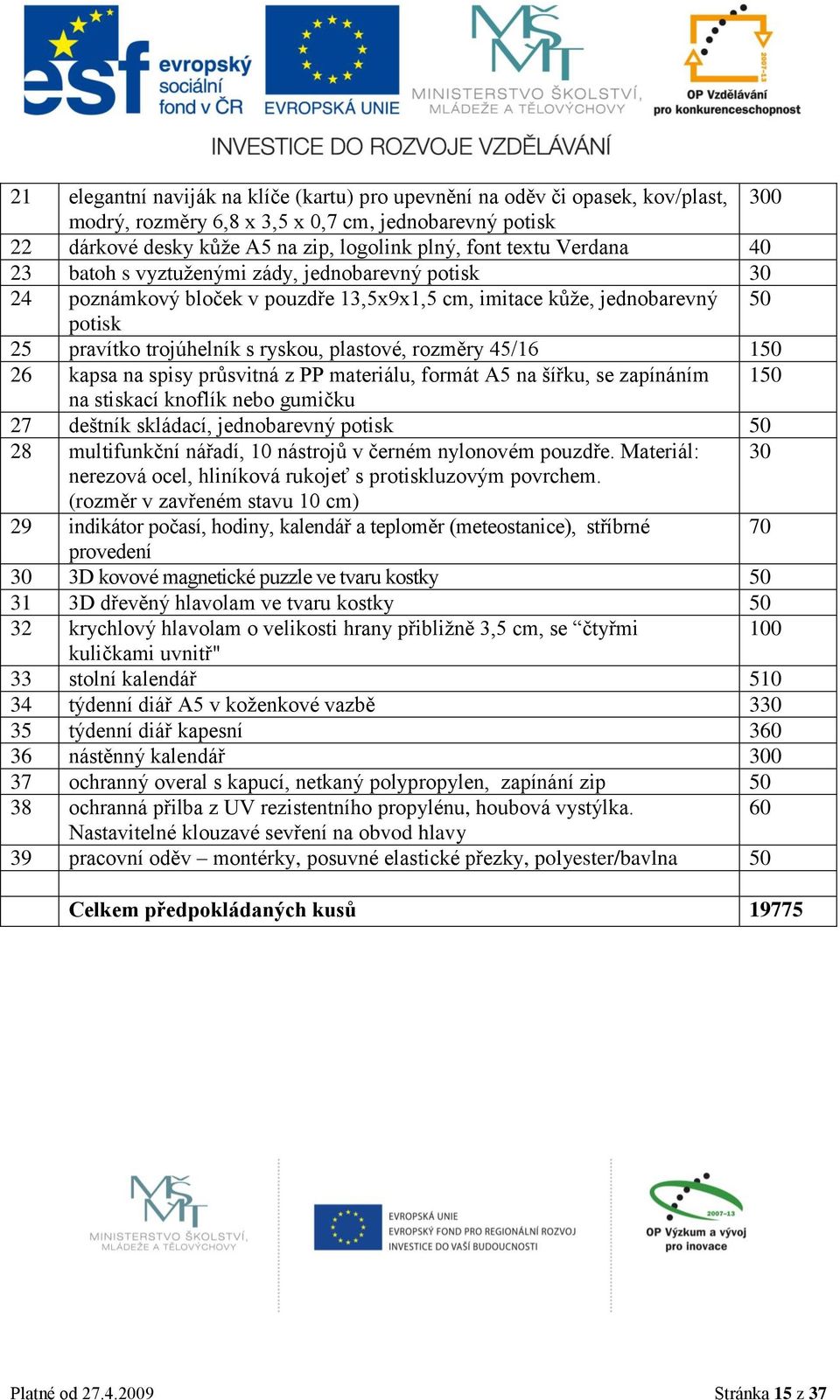 PP materiálu, formát A5 na šířku, se zapínáním 150 na stiskací knoflík nebo gumičku 27 deštník skládací, 50 28 multifunkční nářadí, 10 nástrojů v černém nylonovém pouzdře.