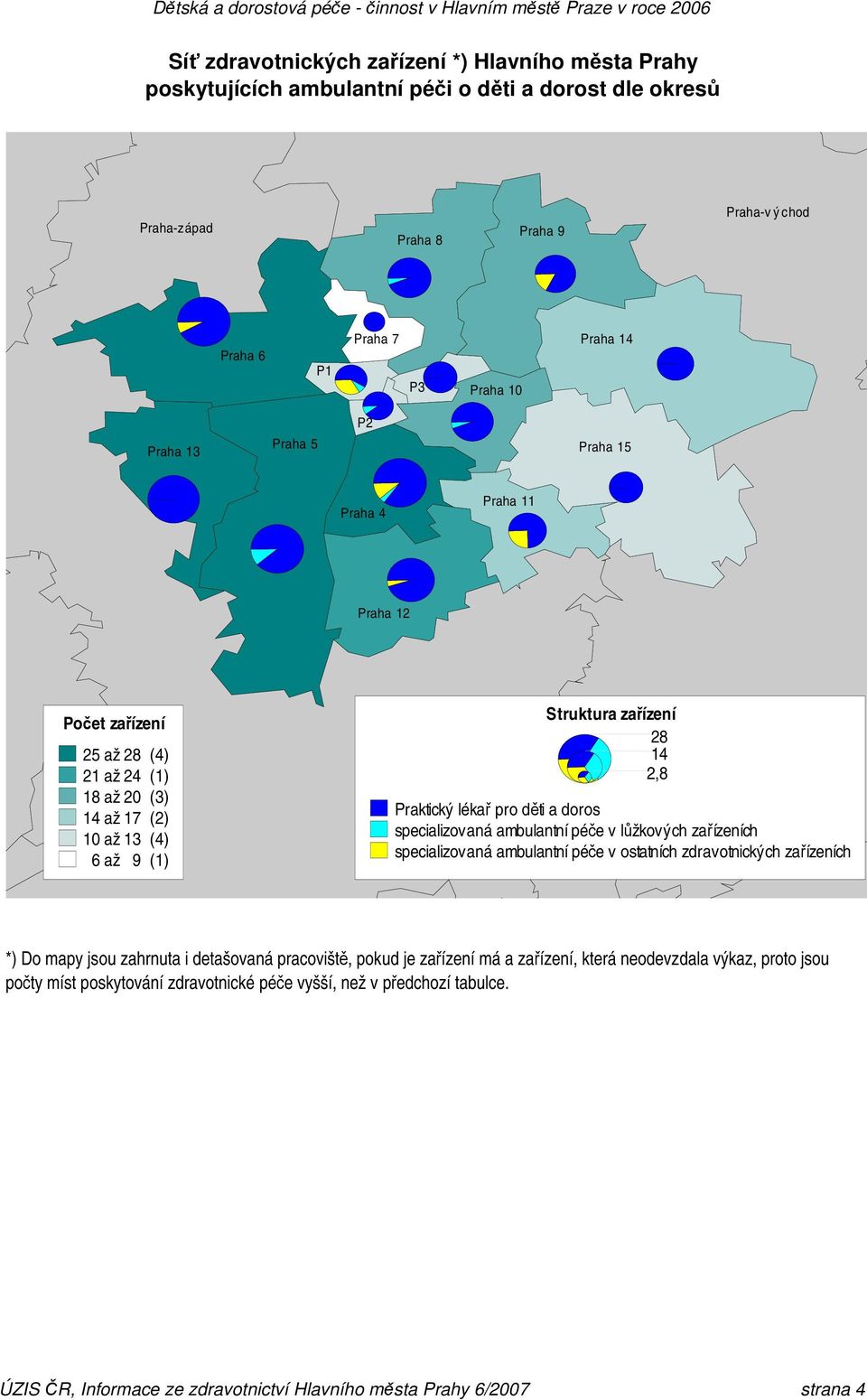 děti a doros specializovaná ambulantní péče v lůžkových zařízeních specializovaná ambulantní péče v ostatních zdravotnických zařízeních *) Do mapy jsou zahrnuta i detašovaná pracoviště, pokud je