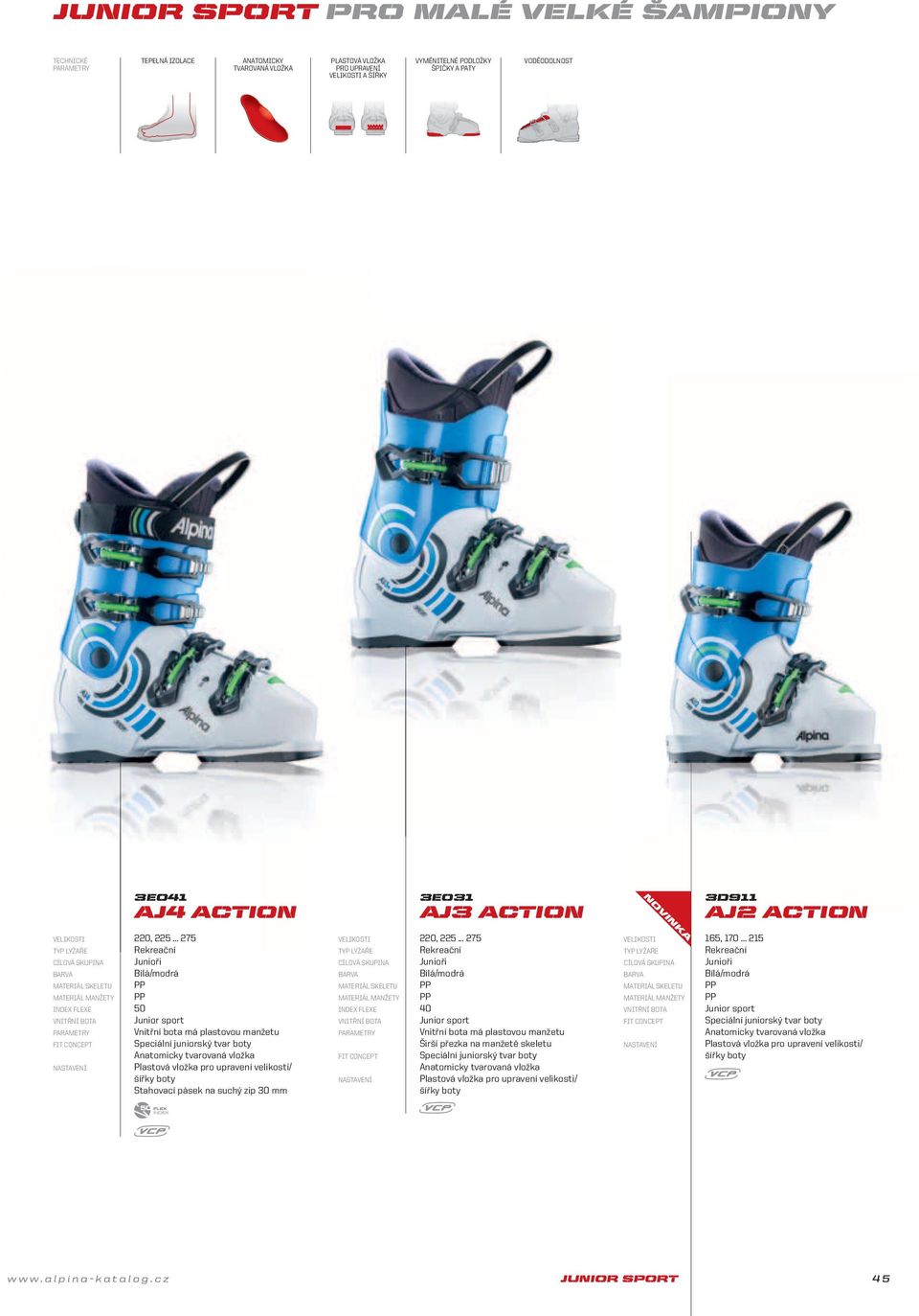 AJ3 ActiOn 3D911 AJ2 ActiOn Bílá/modrá 50 Junior sport Stahovací pásek na suchý zip 30 mm Bílá/modrá