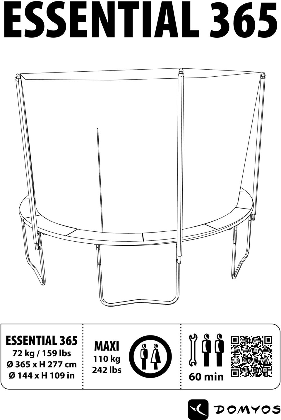x H 277 cm Ø 144 x H 109